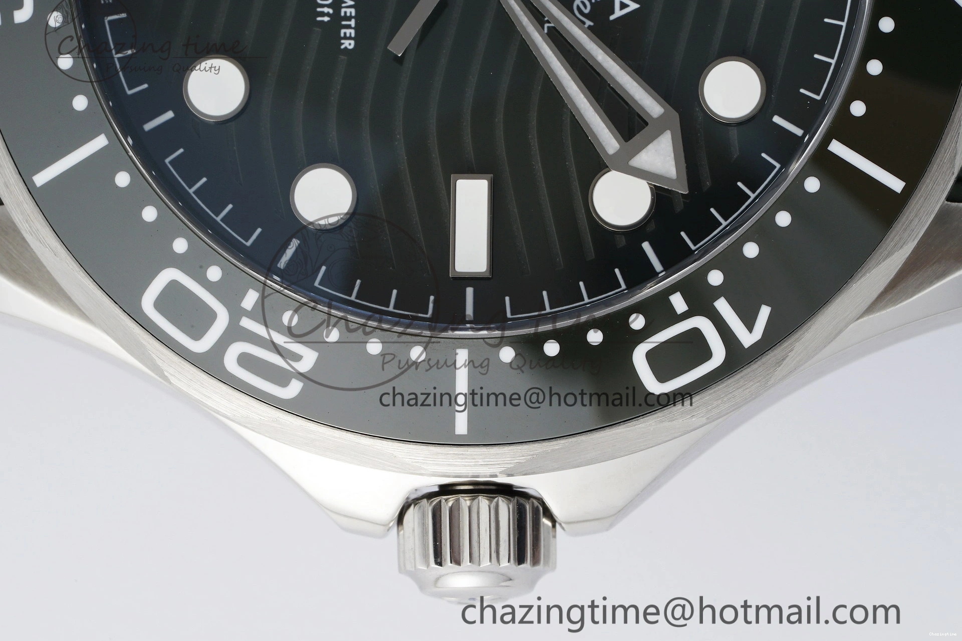 0316 Seamaster Diver 300M ZF 1:1 Best Edition Green Ceramic Green Dial on Green Rubber Strap A TravelReady 7823